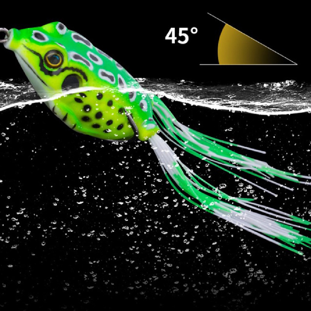 Mồi câu cá nhân tạo hình chú ếch bằng silicone mềm 6cm 4.5g