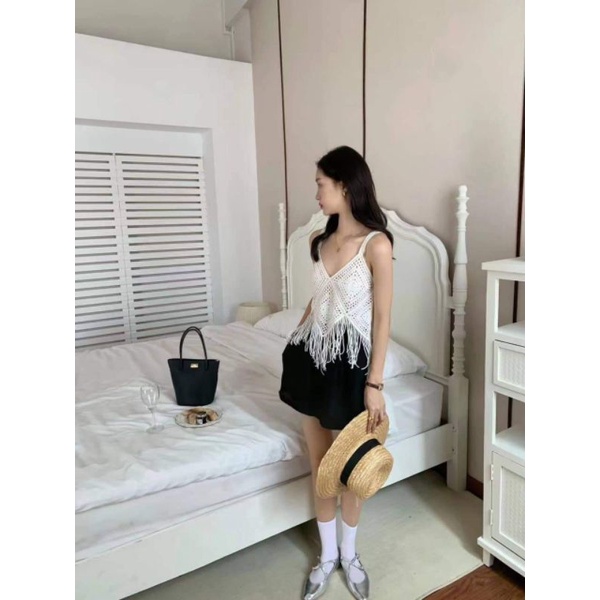 Áo lưới 2 dây tua rua hàng QC