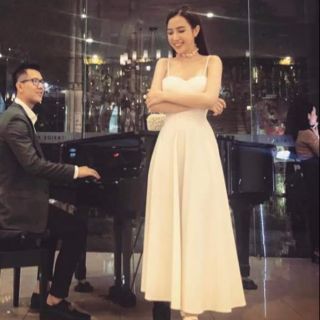 Đầm xòe maxi 2 dây