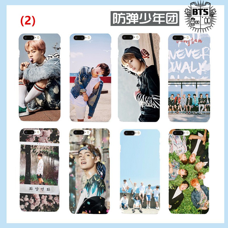 Ốp điện thoại nhựa cứng in hình ảnh KPOP BTS cho iPhone 5/5S/6/6S/6+/6S+/7/7+/8/8+/X Samsung S6 S7 edge