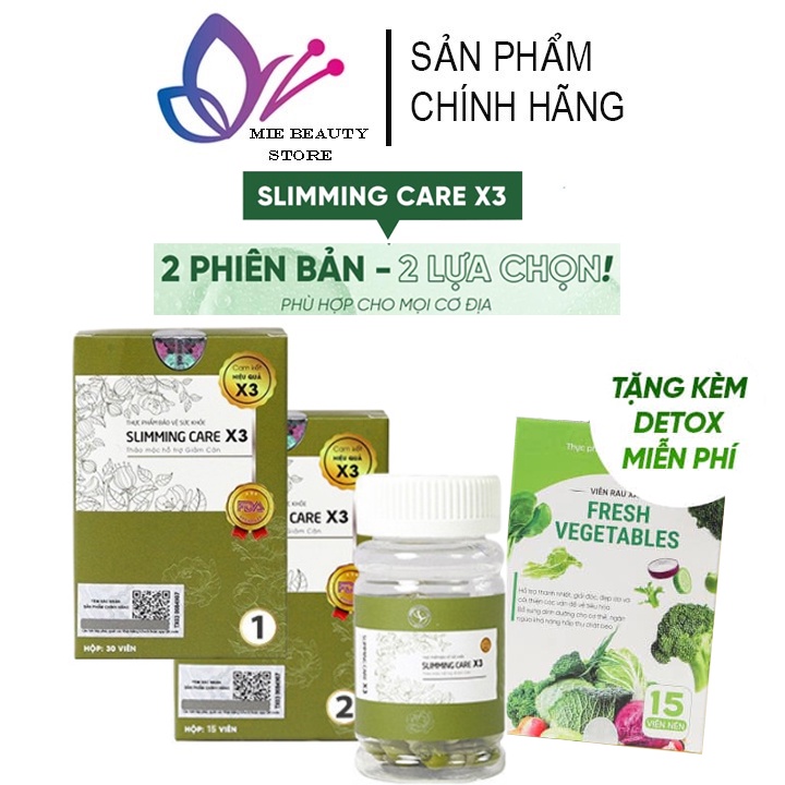 Trà Thảo Mộc Giảm Cân Slimming Care X3 30 Viên Giúp Đào Thải Mỡ Thừa, Giảm Cân Nhanh Chóng