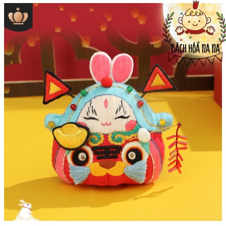 DIY / BỘ KIT TỰ THÊU TÚI THƠM Trâu Đại Ca - Thần Tài Lộc - Thần Mèo May Mắn - Handmade Nana Shop