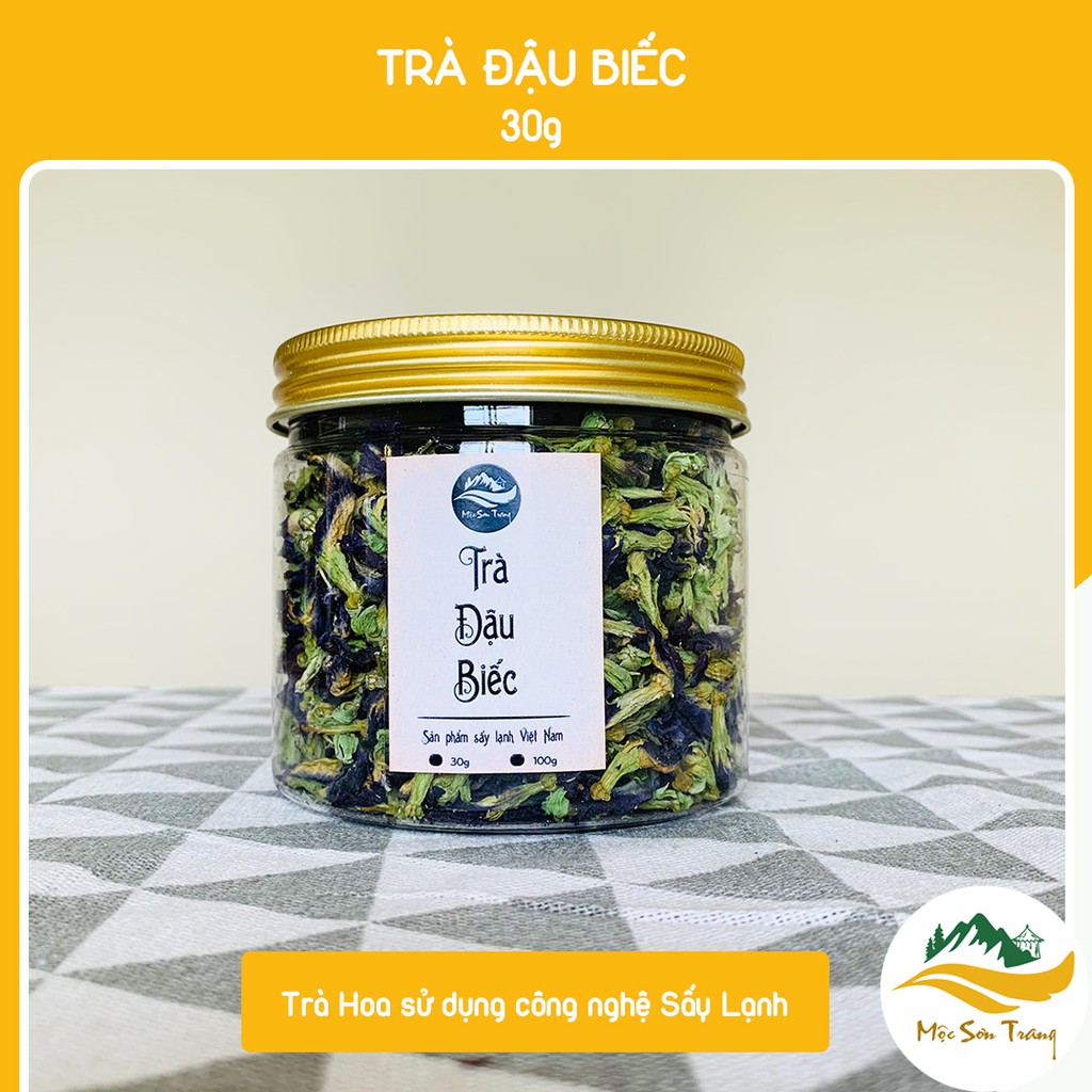[Hộp 30gram] Trà Hoa Đậu Biếc Sấy Lạnh Cao Cấp (Mộc Sơn Trang)