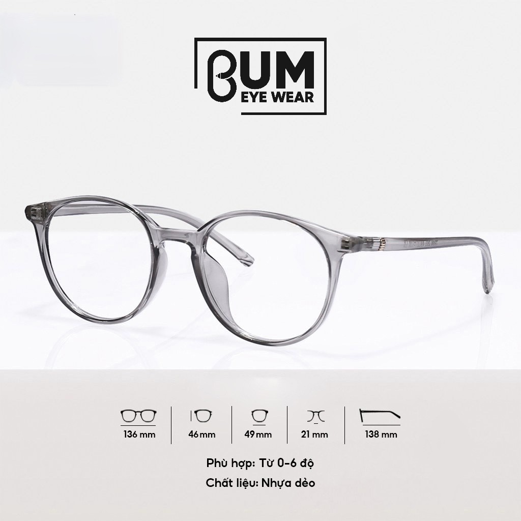 Gọng kính cận tròn💥XẢ KHO GIÁ HỜI💥GỌNG SIÊU NHẸ cho nữ