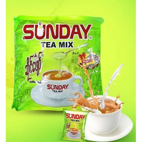 Trà sữa hòa tan Sunday Tea Mix - Myanmar (30 gói)