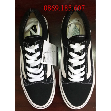 [ Nhung + Da Lộn] Giày Thể Thao Old Skool Đen Trắng | BigBuy360 - bigbuy360.vn