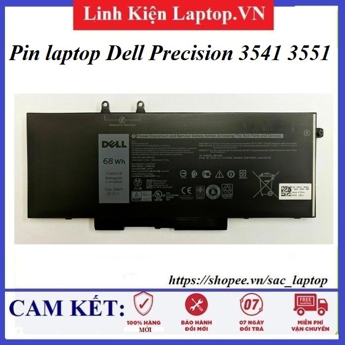 Pin laptop Dell Precision 3541 3551 3550 68W 3HWPP