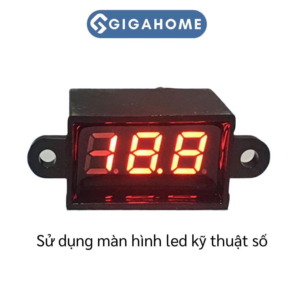 Máy Đo Vôn Kế Điện Tử Hai Dây GIGAHOME 3.5-30V Màn Hình Led Kỹ Thuật Số 6361