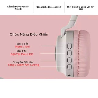 TAI NGHE MÈO BLUETOOTH PHÁT SÁNG