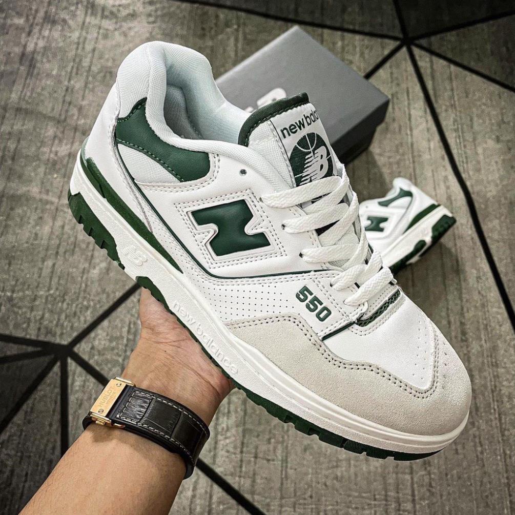 🍅 Giày New.Balance 550 ‘White Green’, giày thể thao nam nữ, chuẩn hàng SC chuẩn 11 dễ phối đồ cho mọi lứa tuổi