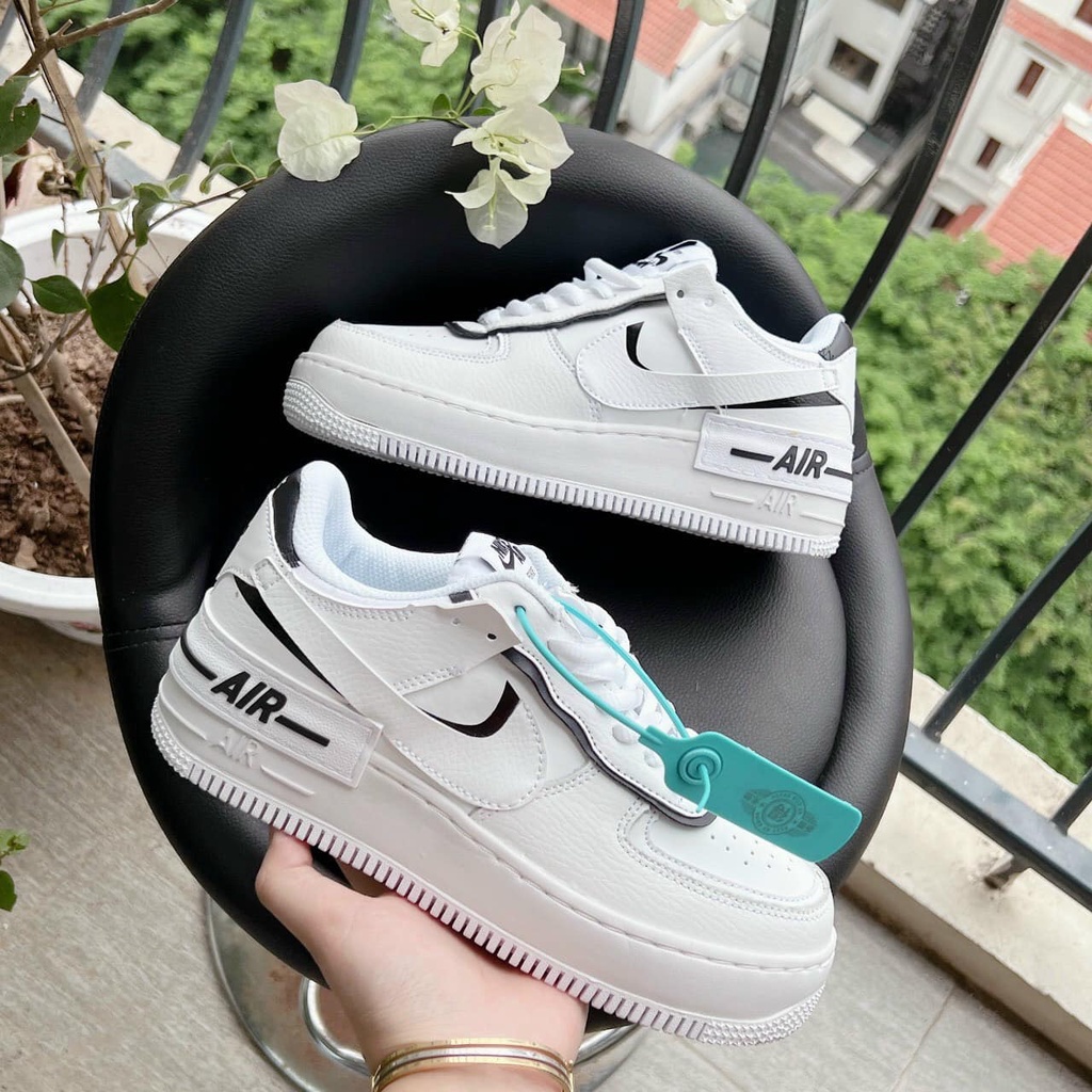 giày thể thao sneaker af1 shadow đentrắng sd đen trắng bản cao cấp ảnh thật tự chụp+freeship