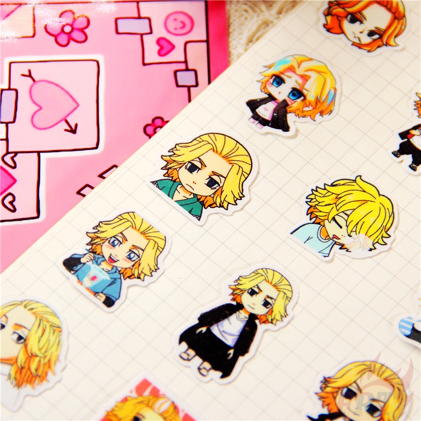 ❤ Mikey Q-1 Revengers của Tokyo. Sticker Dán Trang Trí Nhật Ký Hình Manjiro Sano ❤ Set 48 Miếng Dán Trang Trí Album Thời Trang DIY