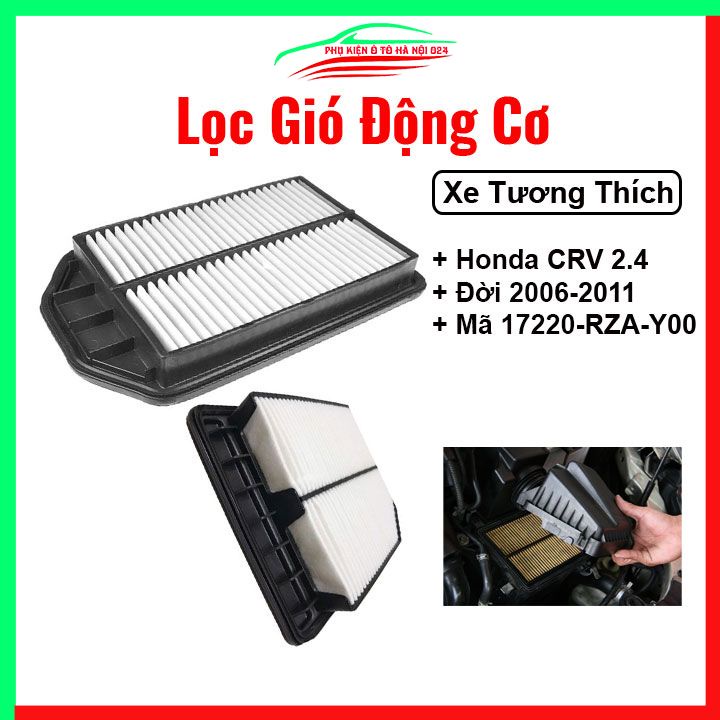 Lọc gió động cơ ô tô Honda CRV 2.4 2006-2011 Mã 17220-RZA-Y00