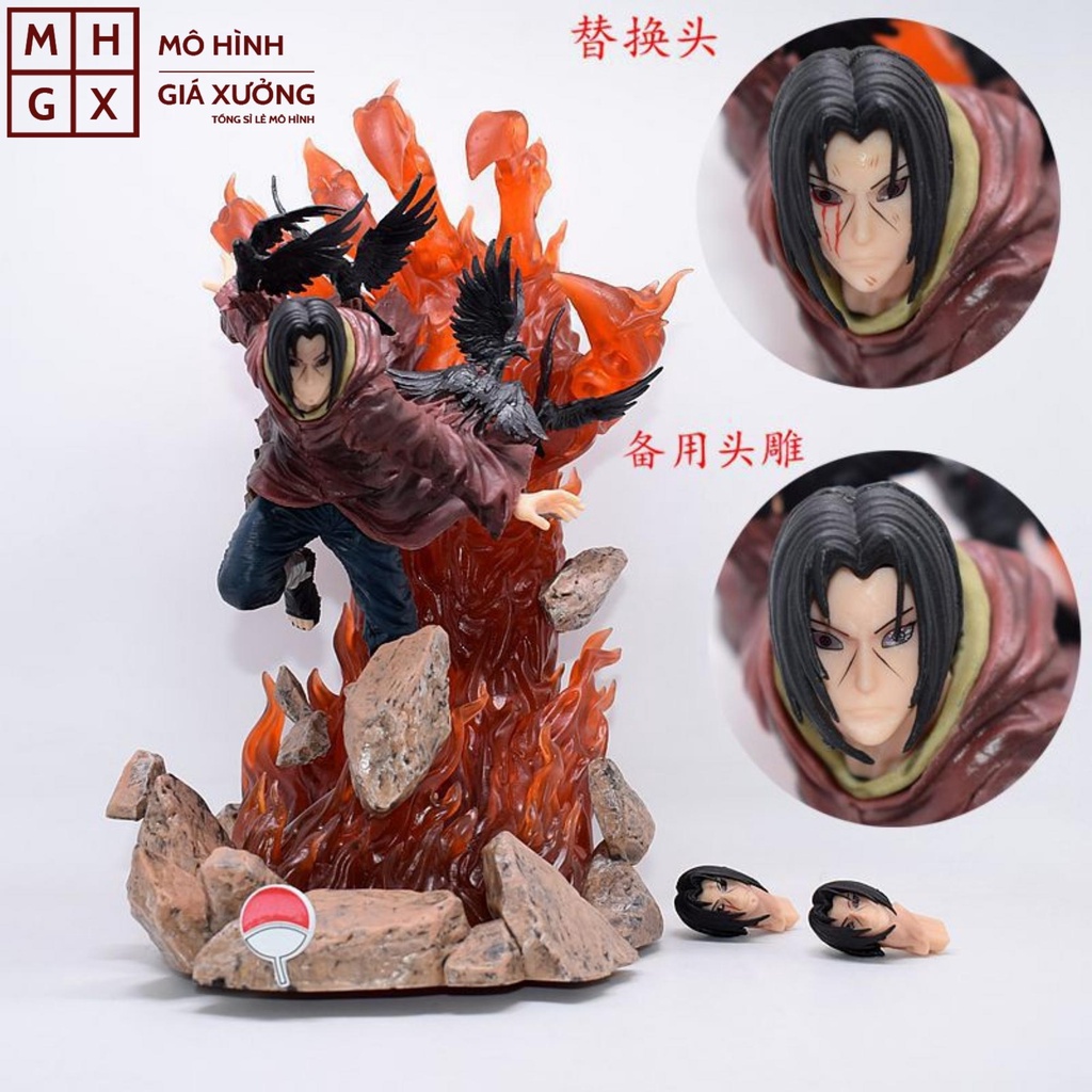 Mô hình Naruto Itachi Uế Thổ Chuyển Sinh trạng thái chiến đấu cực ngầu . Cao 28cm , nặng 1,5kg . Figure anime Naruto