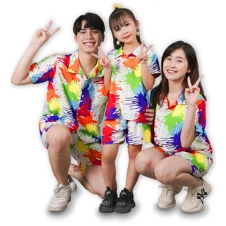 Đồ bộ đi biển, set đồ đi biển gia đình, nhóm du lịch biển, Quần áo đi biển sắc màu cao cấp