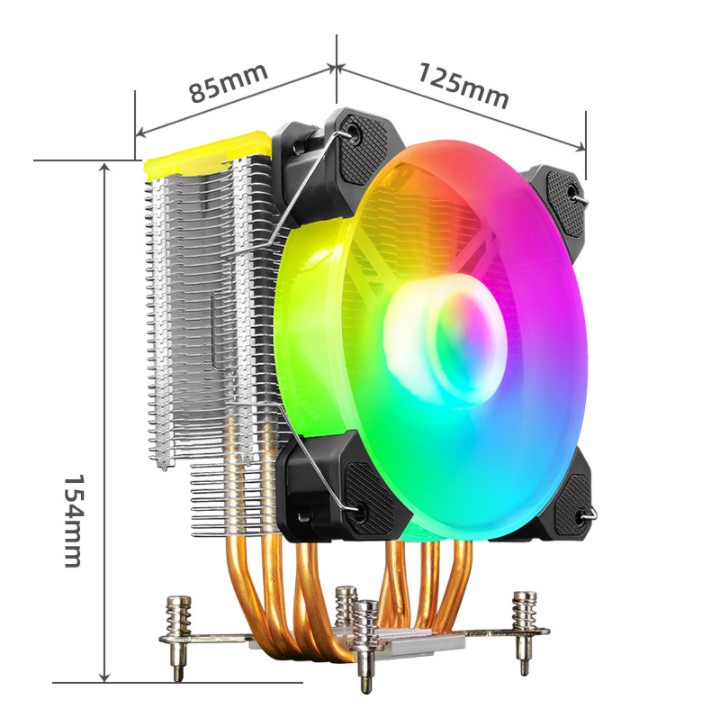 Tản Nhiệt Khí, Fan CPU Coolmoon X400 Led RGB Auto / Đồng Bộ Hub Coolmoon / Mainboard