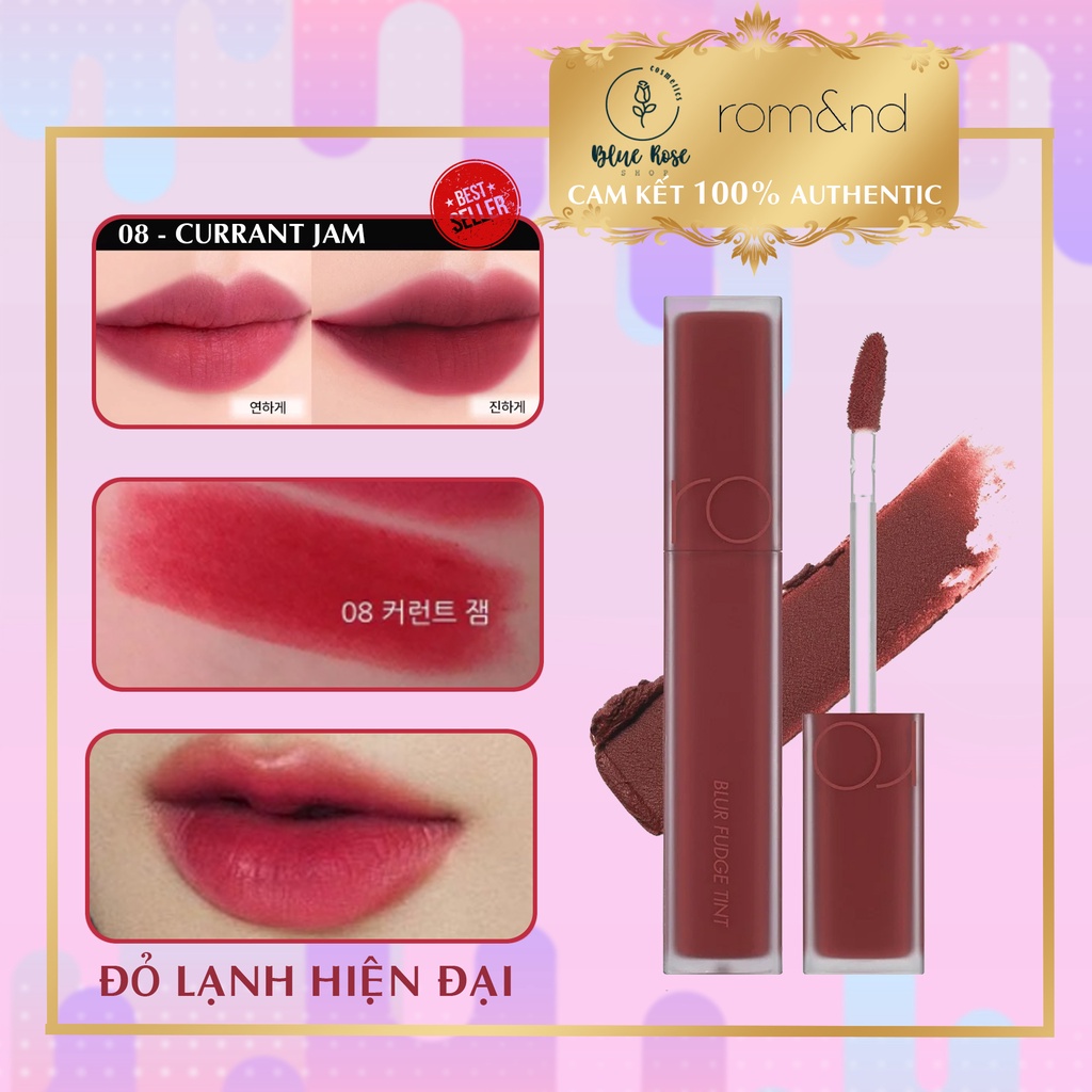 Son Romand Blur Fudge Tint 5g #08 CURRANT JAM - Đỏ lạnh
