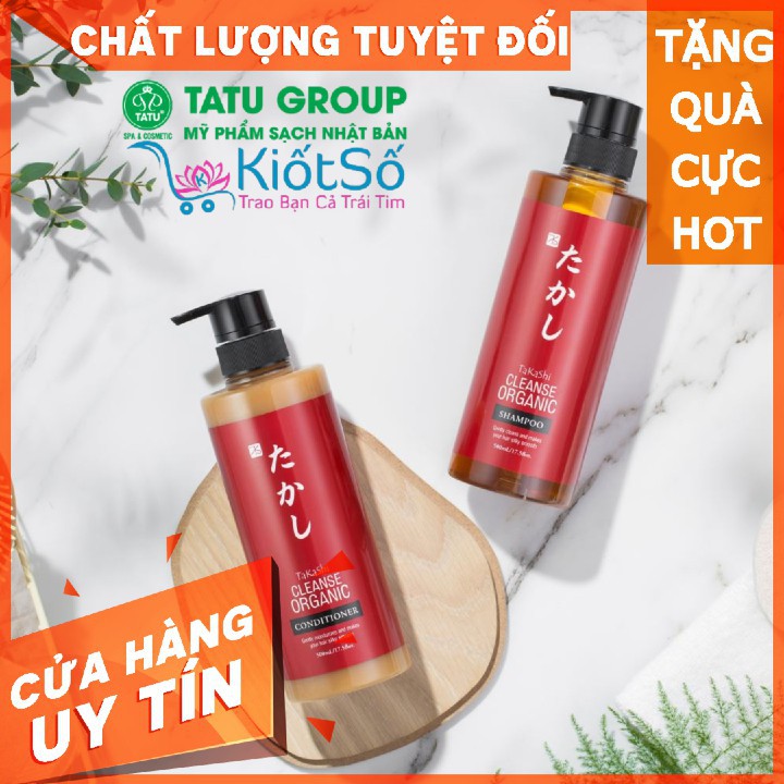 Bộ Dầu Gội Xả Organic Takashi - Dầu Gội Takashi Organic - Dầu Xả Takashi Organic