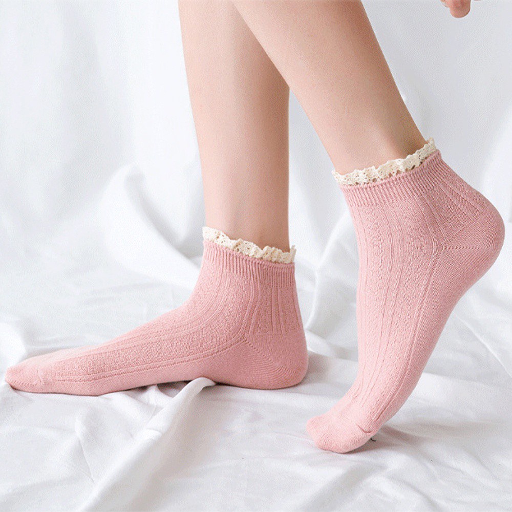 Đôi Vớ Cotton Màu Kẹo Ngọt Kiểu Công Chúa Dễ Thương Bắt Mắt Sành Điệu