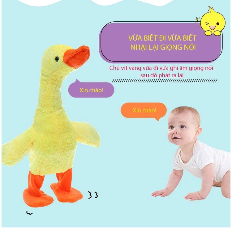 Đồ chơi nhóm vui nhộn cho bé - Vịt vàng nhại tiếng