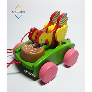 Xe kéo gỗ - Gà ăn thóc - Trò chơi vận động trẻ em