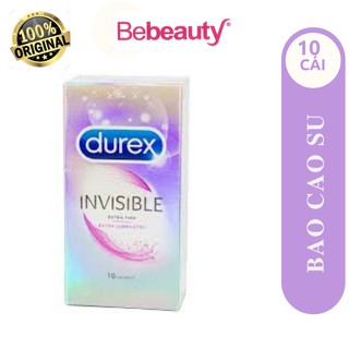 Bao cao su durex invisible extra lubricated hộp 10 cái - 0404034