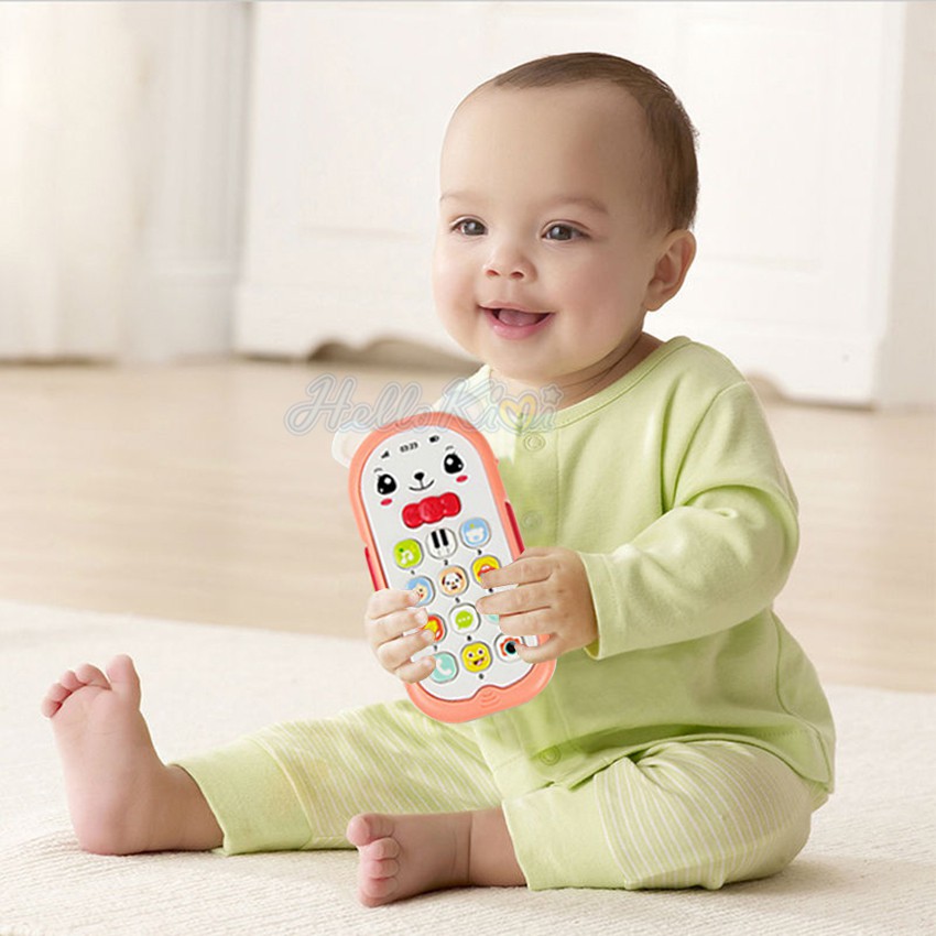 Điện Thoại Đồ Chơi HelloKimi Có Đèn Và Nhạc Cho Bé 6 Tháng Tuổi