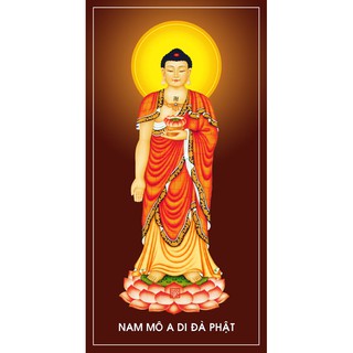 Tranh gắn đá toàn bộ - Phật A Di Đà