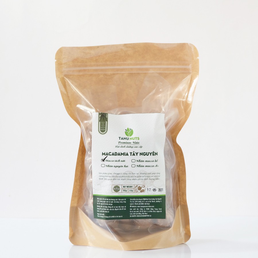 Hạt Macca TANU 500gr sấy nứt vỏ - Hạt mắc ca sạch, tiêu chuẩn xuất khẩu | BigBuy360 - bigbuy360.vn