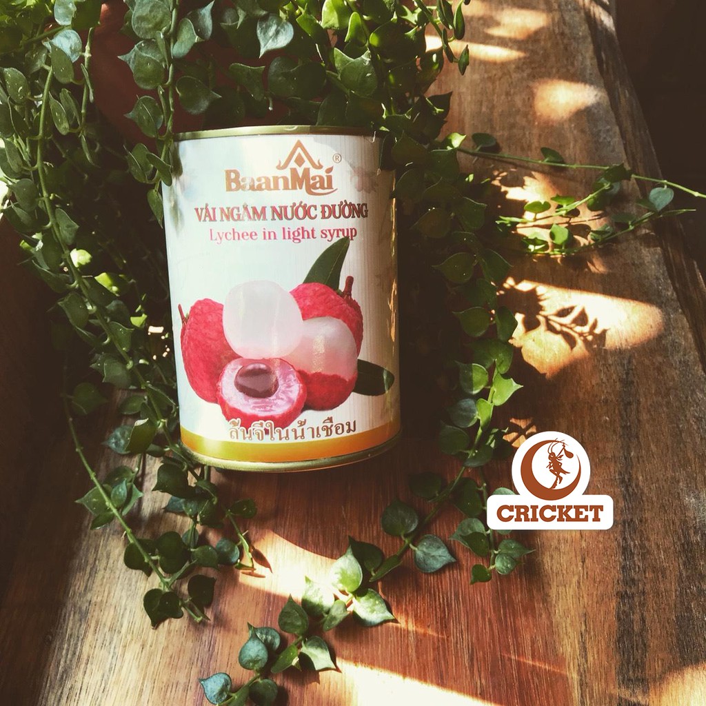 Vải thiều nước đường (Lon 565g) Đặc sản Hưng Yên Nguyên liệu pha chế