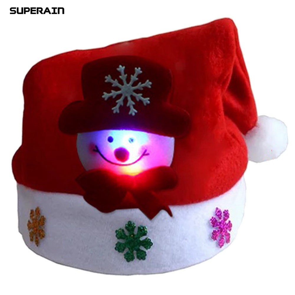 Mũ Ông Già Noel Và Người Tuyết Có Đèn LED