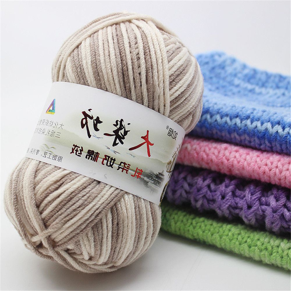 Cuộn len cotton mềm màu tùy chọn chất lượng cao dùng để đan khăn choàng em bé