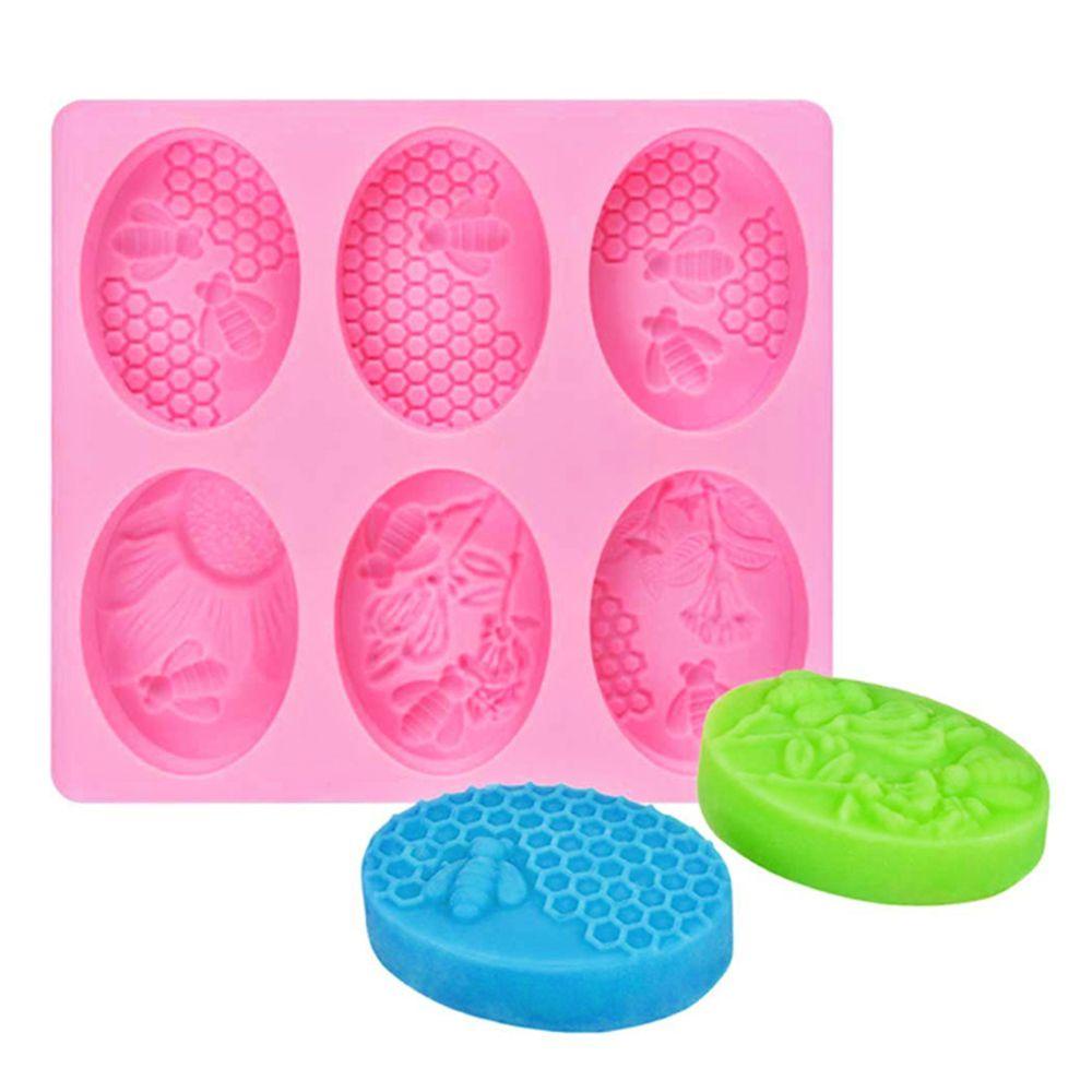 Khuôn Làm Xà Phòng Đất Sét Hình Tổ Ong / Oval Độc Đáo DIY