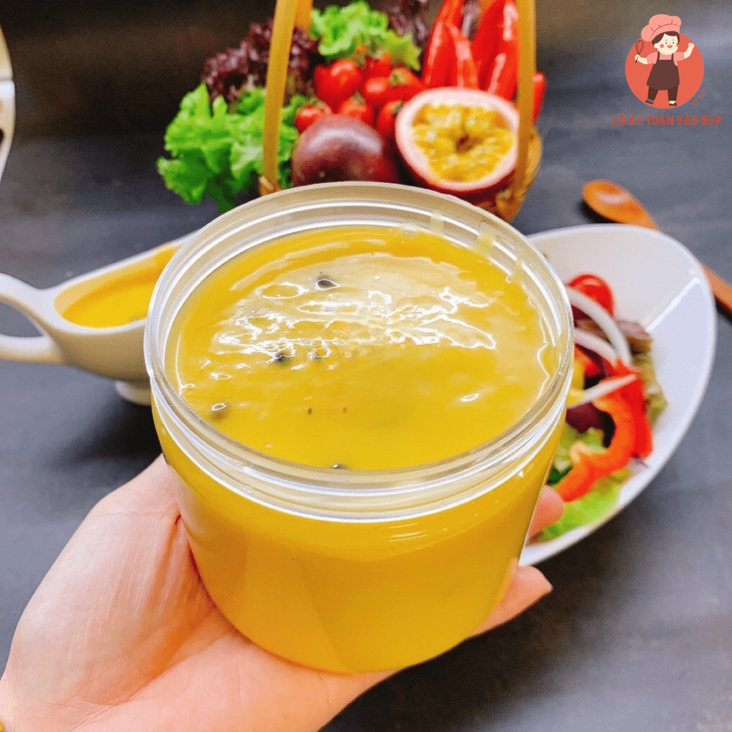 Sốt chanh leo siêu ngon, ăn kèm salad, hoa quả, an toàn, tiện lợi