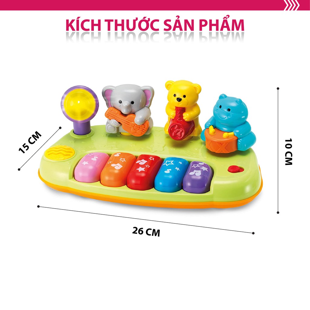 Đồ chơi phát nhạc đàn Piano mini động vật hoang dã Winfun 2012 hướng nghiệp cho bé phát triển não bộ và giác quan cho bé