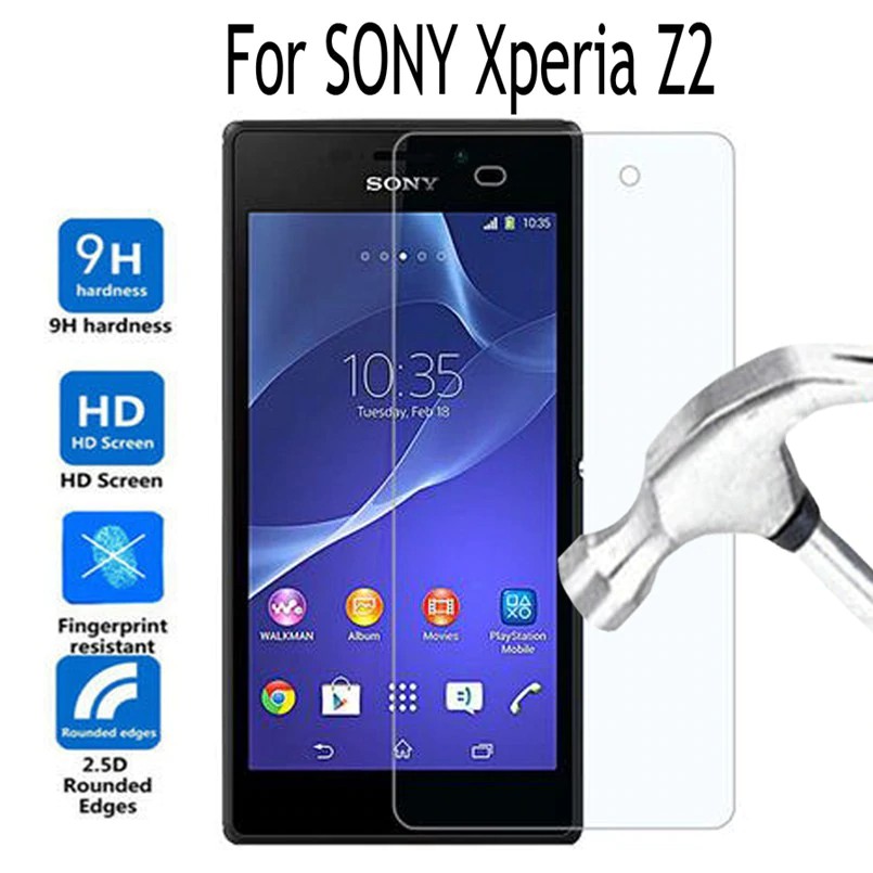 2 Kính Cường Lực Bảo Vệ Màn Hình Cho Sony Xperia Z2 Z3 Z5 Compact Mini Z3 Z5 Premium Plus Z Z1 Z3V Z4 L39H