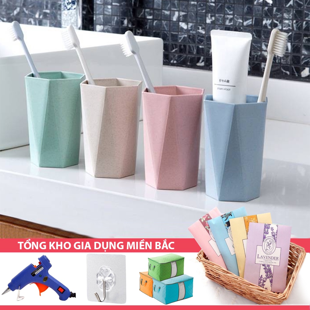 [Tổng Kho Sỉ] Cốc Đánh Răng Dáng Kim Cương Hiện Đại FK3 Size 10/12cm - Ly Uống Nước Lúa Mạch