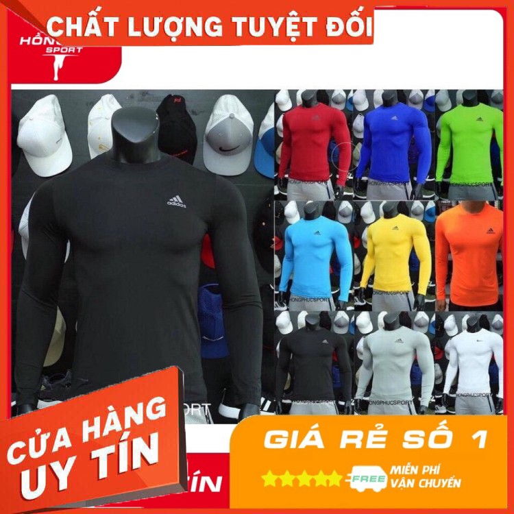 Áo Thun Nam Body Giữ Nhiệt Dài Tay Thể Thao, Đá Bóng Cực Đẹp, Áo Thun Lót Trong Giữ Nhiệt