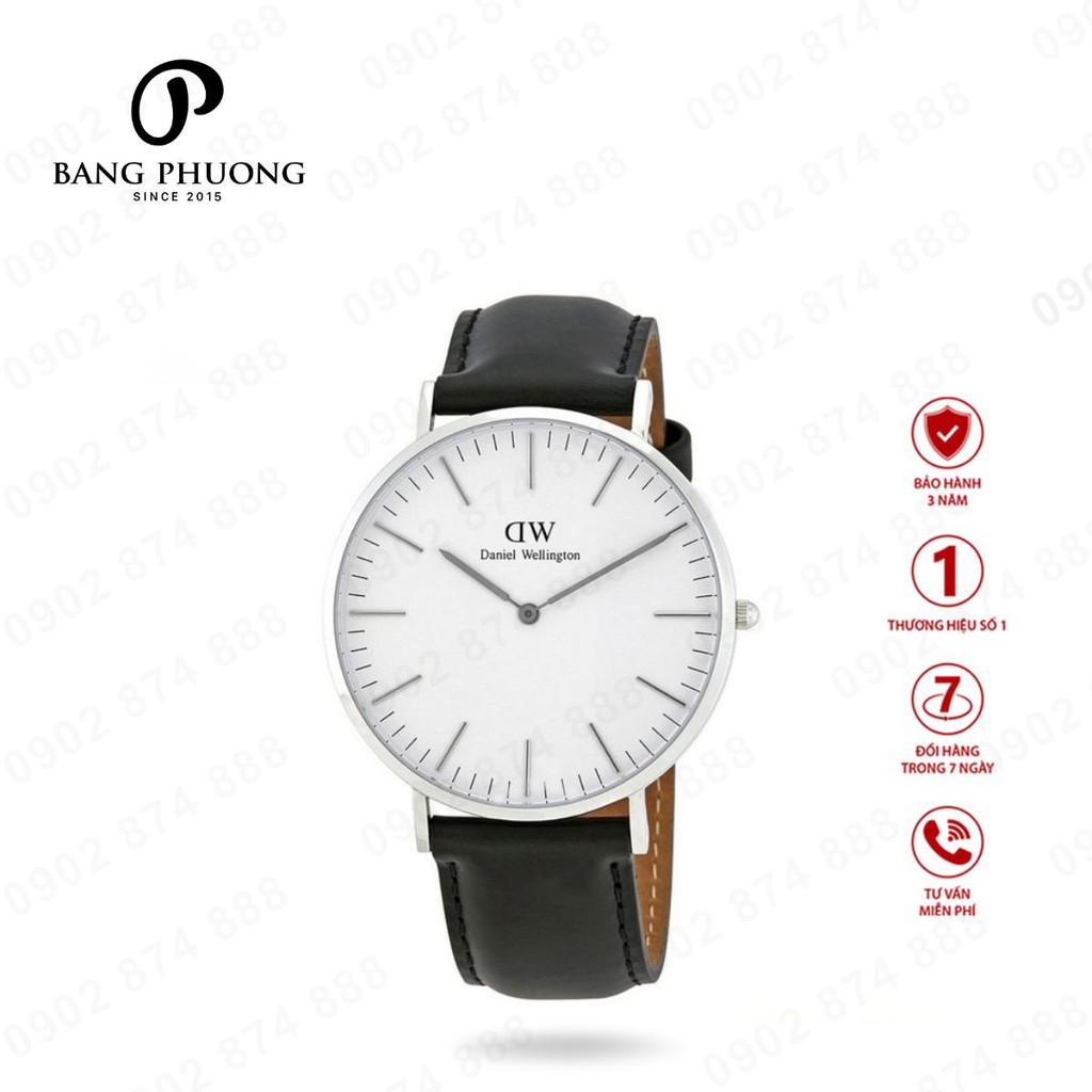 Đồng hồ nam Daniel Wellington Classic Sheffield viền bạc (36-40mm) - DW Việt Nam