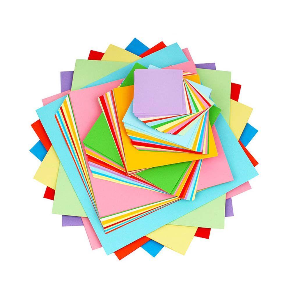 Giấy Xếp Origami Hình Vuông Hai Mặt Nhiều Màu Sắc Dùng Trang Trí Tường