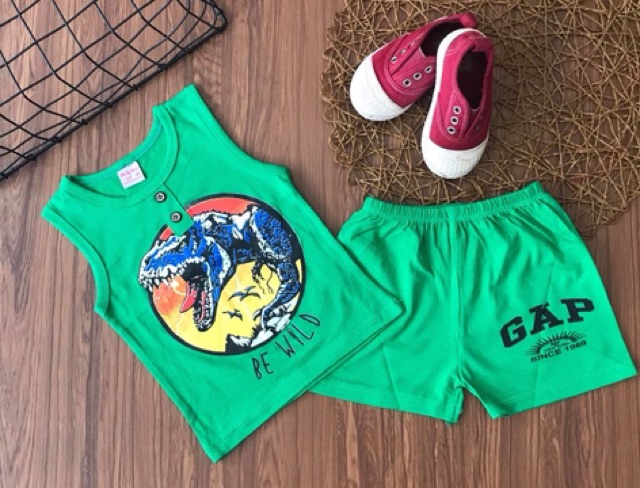 Bộ sát nách bé trai 8-20 kg cotton