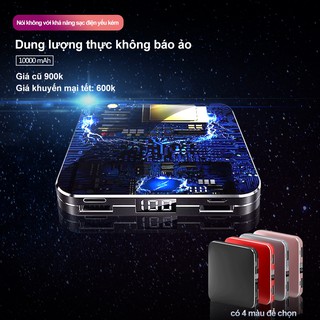 samawmivi GIẢM 50% Sạc pin dự phòng di động 10000mah, dung lượng lớn, Sạc dự phòng thông minh, màn hình LED hiển thị số