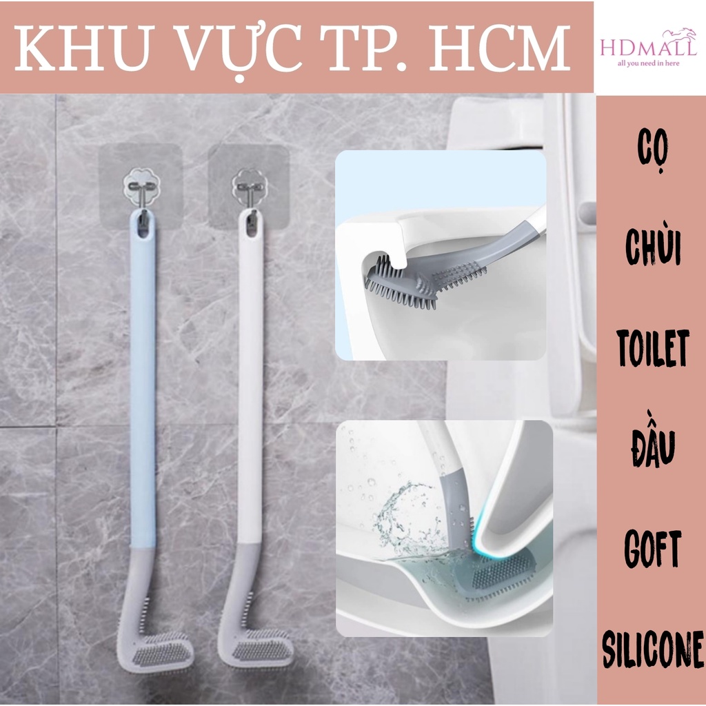 Cọ Bồn Cầu Đầu Goft Silicone Mới Nhất, Thiết Kế Thông Minh Chạm Mọi Ngõ Ngách