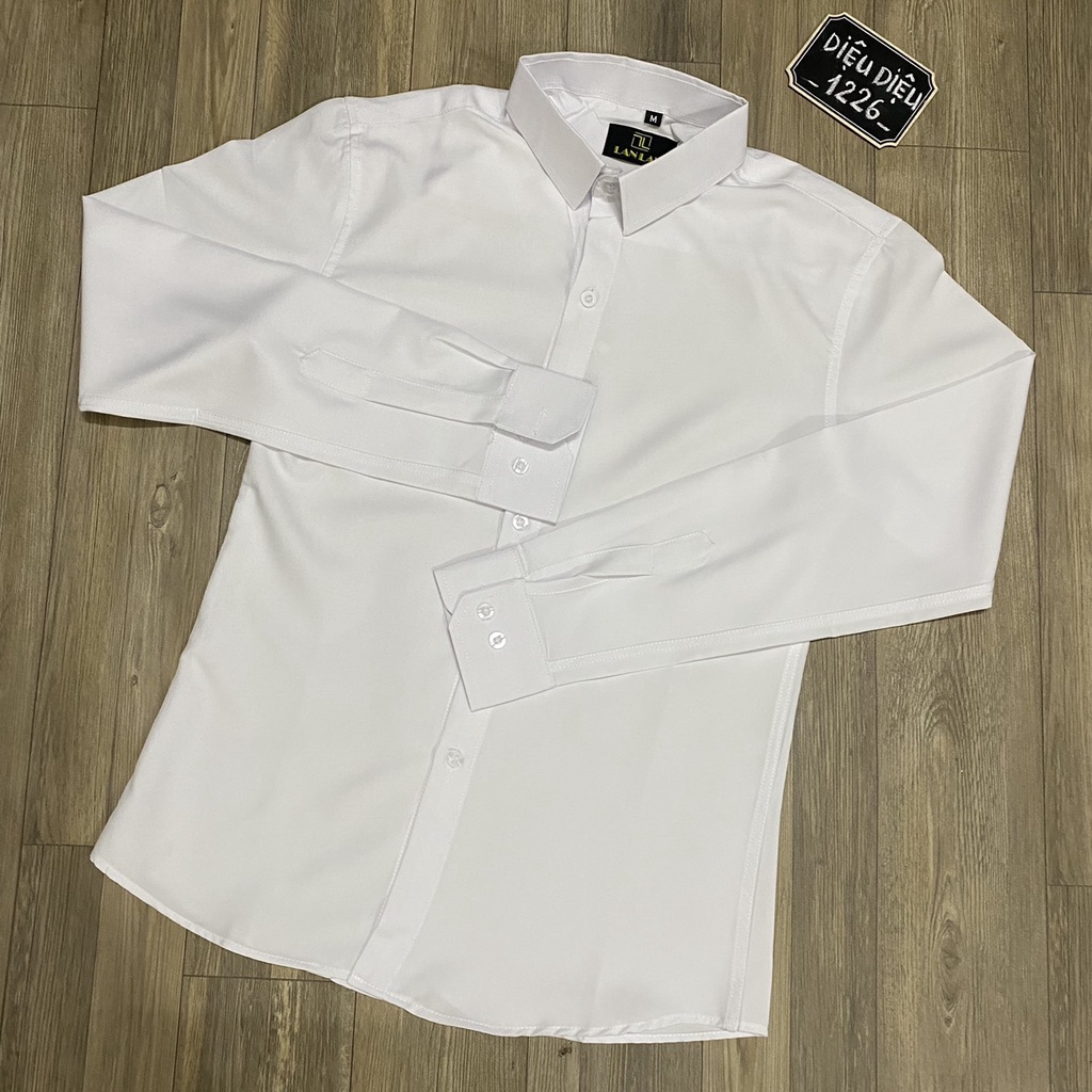 ÁO SƠ MI NAM VẢI LỤA SƠ MI NAM TRƠN 1 MÀU SƠ MI BASIC kèm ảnh thật | BigBuy360 - bigbuy360.vn