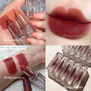 Bill Auth - Son Lì 3CE Tinh Thể Đủ Màu -  3CE Soft Matte Lipstick Clear Layer Edition