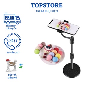 Giá Đỡ Điện Thoại Livestream TOPSTORE Đế Nặng,Giá Đỡ Điện Thoại Để Bàn, Quay TikTok, Xem Video Xoay 360 Độ – Chính Hãng