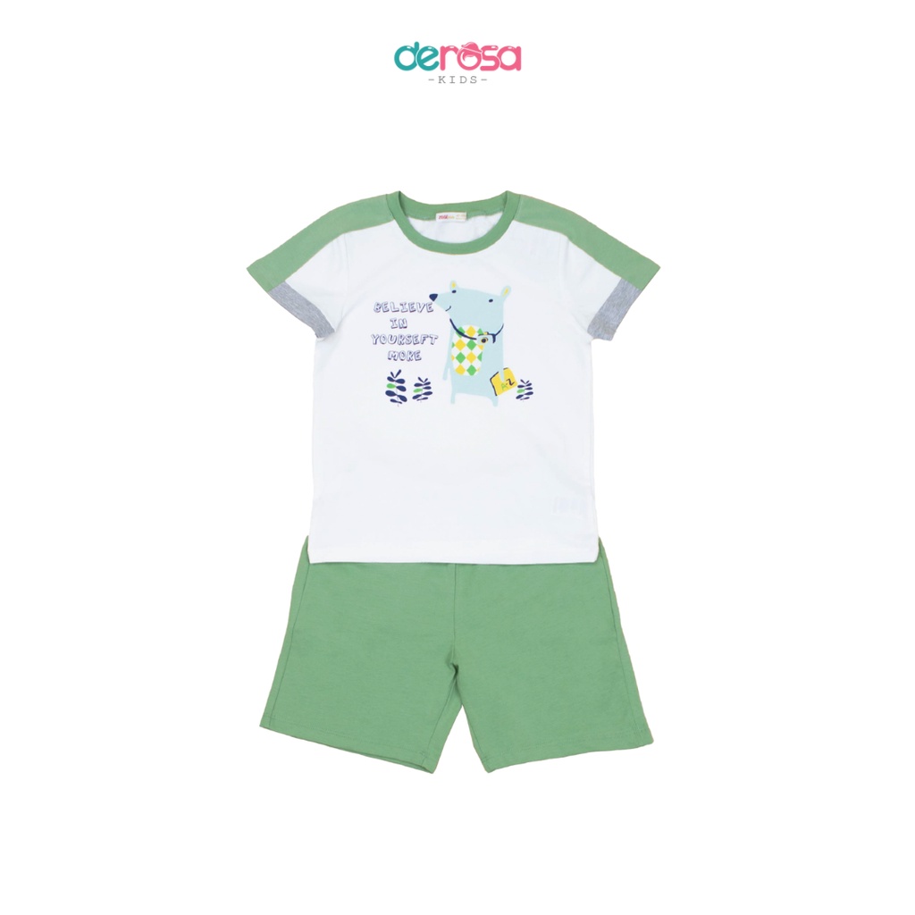 Quần áo trẻ em bộ cộc tay hè bé trai DEROSA KIDS (3 - 8 tuổi) KD025B - KD021B