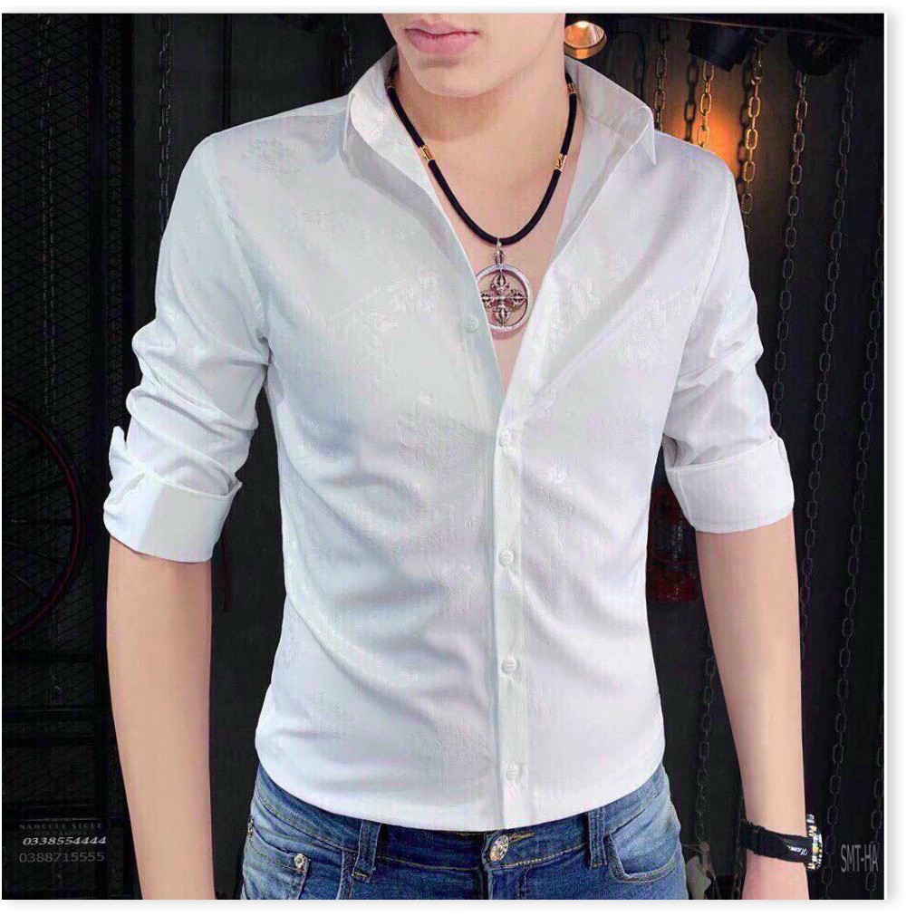 ÁO SƠ MI NAM TAY DÀI , CỰC CHẤT HỌA TIẾT BAO ĐẸP DÀNH CHO GIỚI TRẺ LANA FASHION