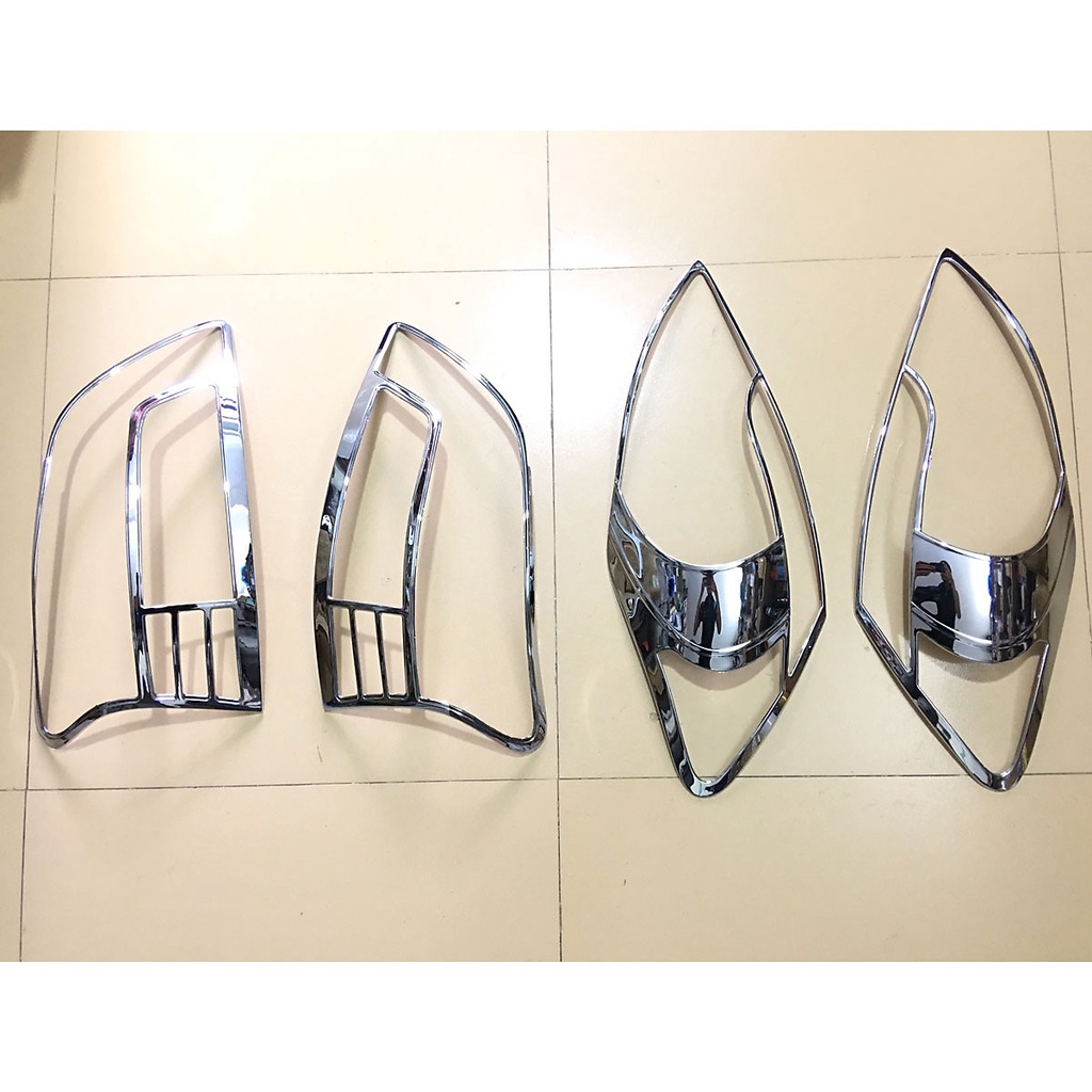 Ốp viền đèn Pha /Hậu xe Toyota Vios 2008-2013 mẫu mạ crom