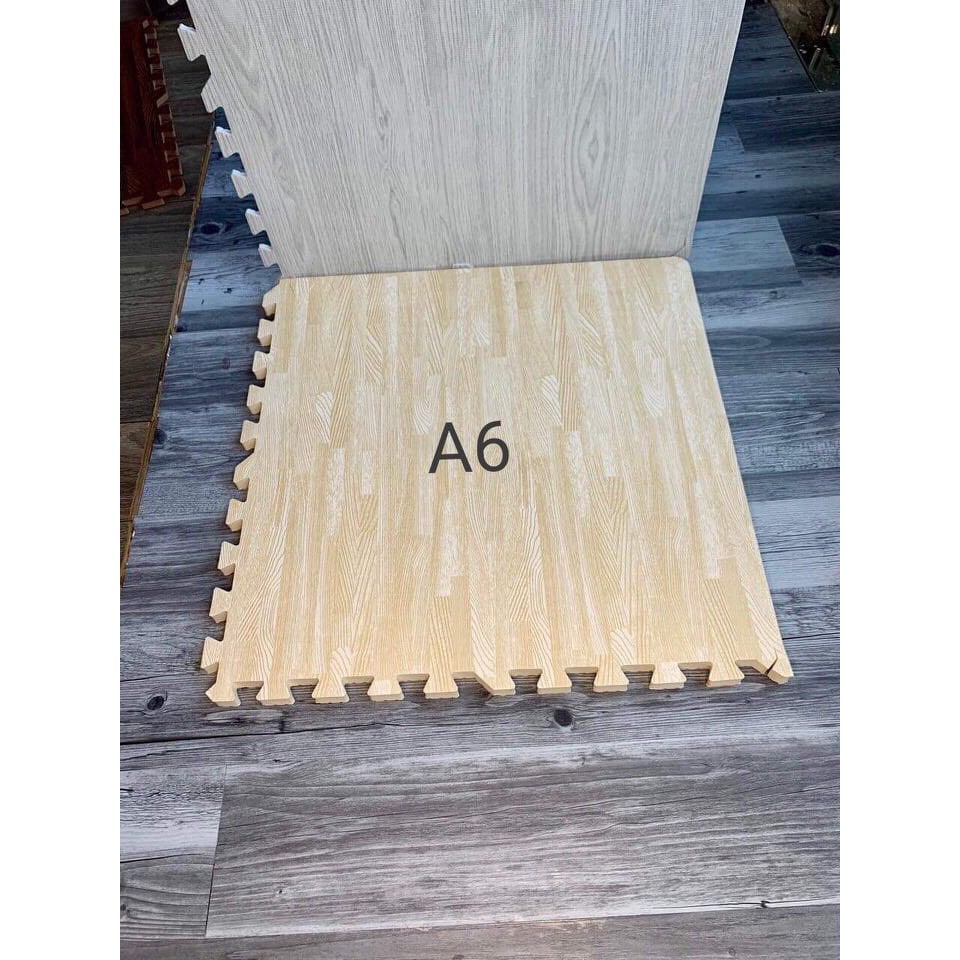 Thảm Xốp Cho Bé Trải Sản Vân Gỗ ?Thảm Tập Chơi Lót Sàn? 60x60x1cm